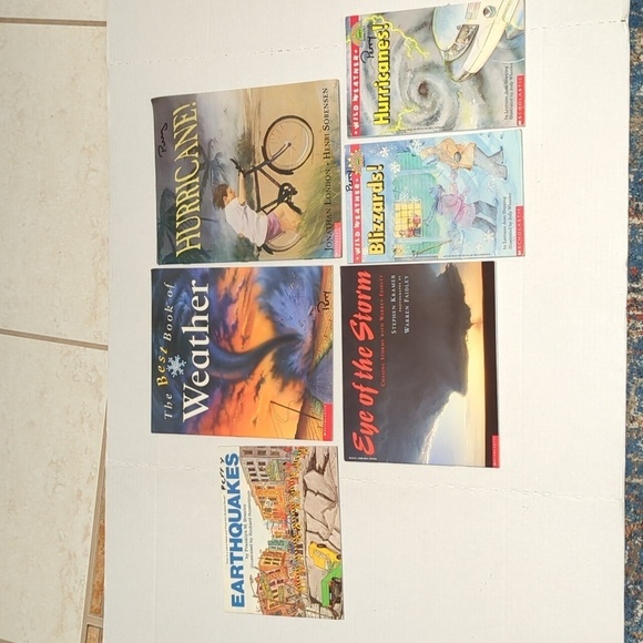 Scholastic Misc. Authors Weather Themed Paperback Book Set of 6 - Picture 1 of 10